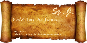 Széles Julianna névjegykártya